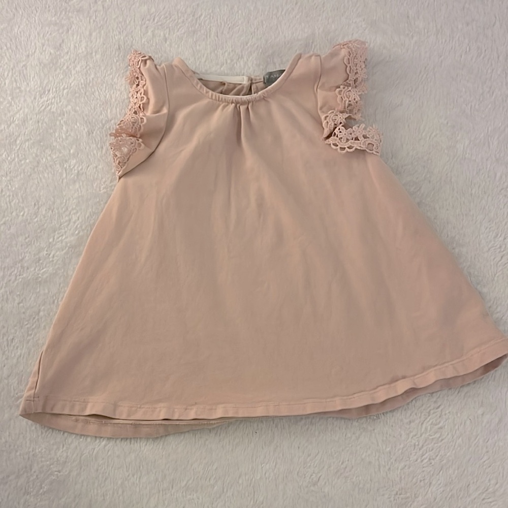 Tahari 24 month blush pink dress made of a cotton blend‎